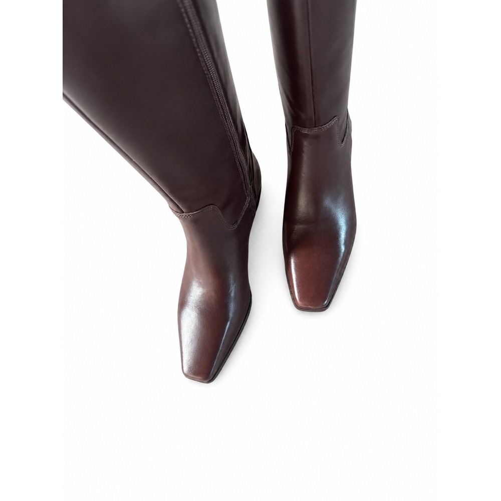 Not for sale- Vince Camuto Pavla Wide Calf Leather Knee High Boots Rich Mahogan - Picture 3 of 9